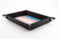 Fold Up Dice Velvet Tray - Pride Transgender